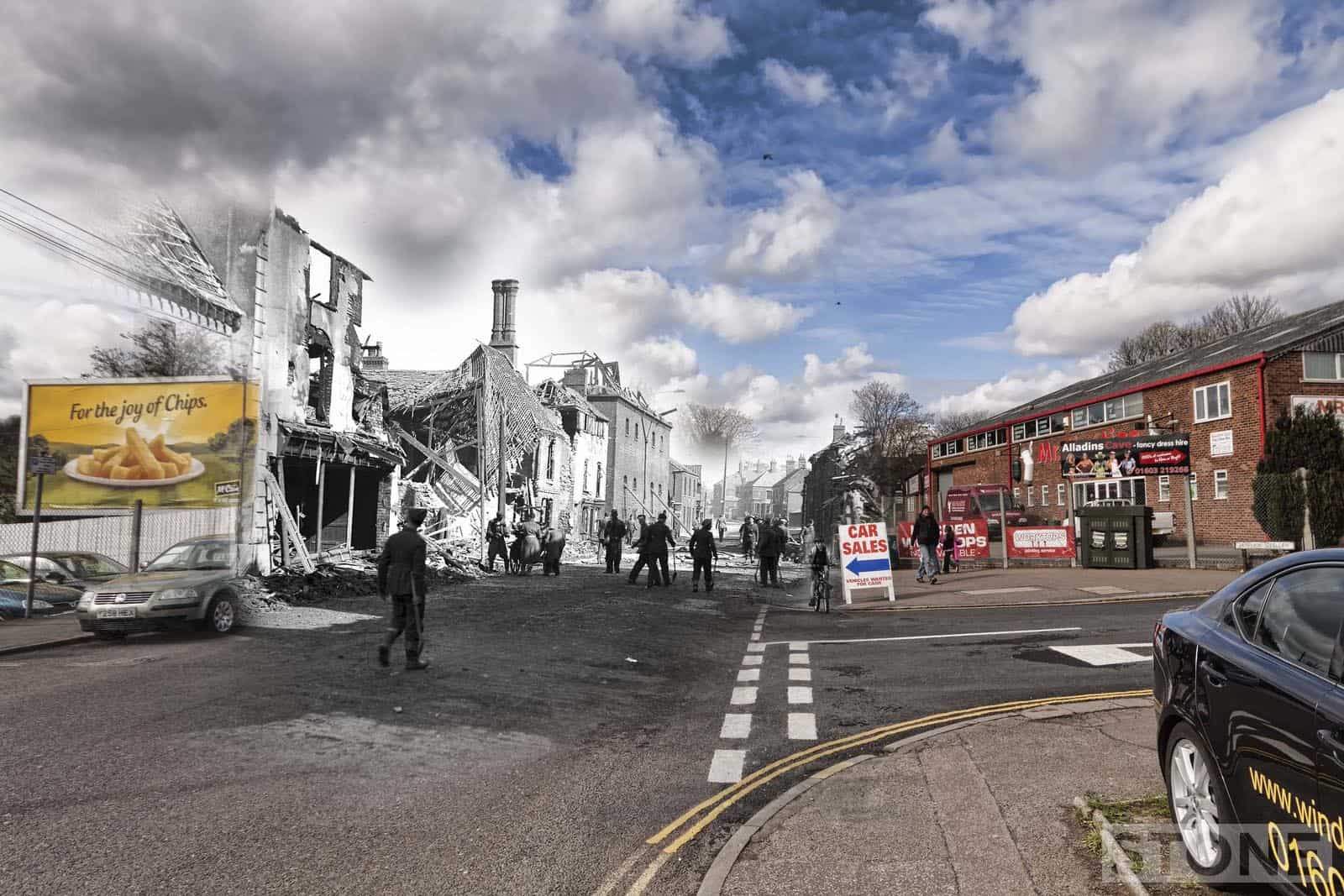 Blitz Ghosts: Oak Street & Sussex Street, Norwich, 1942