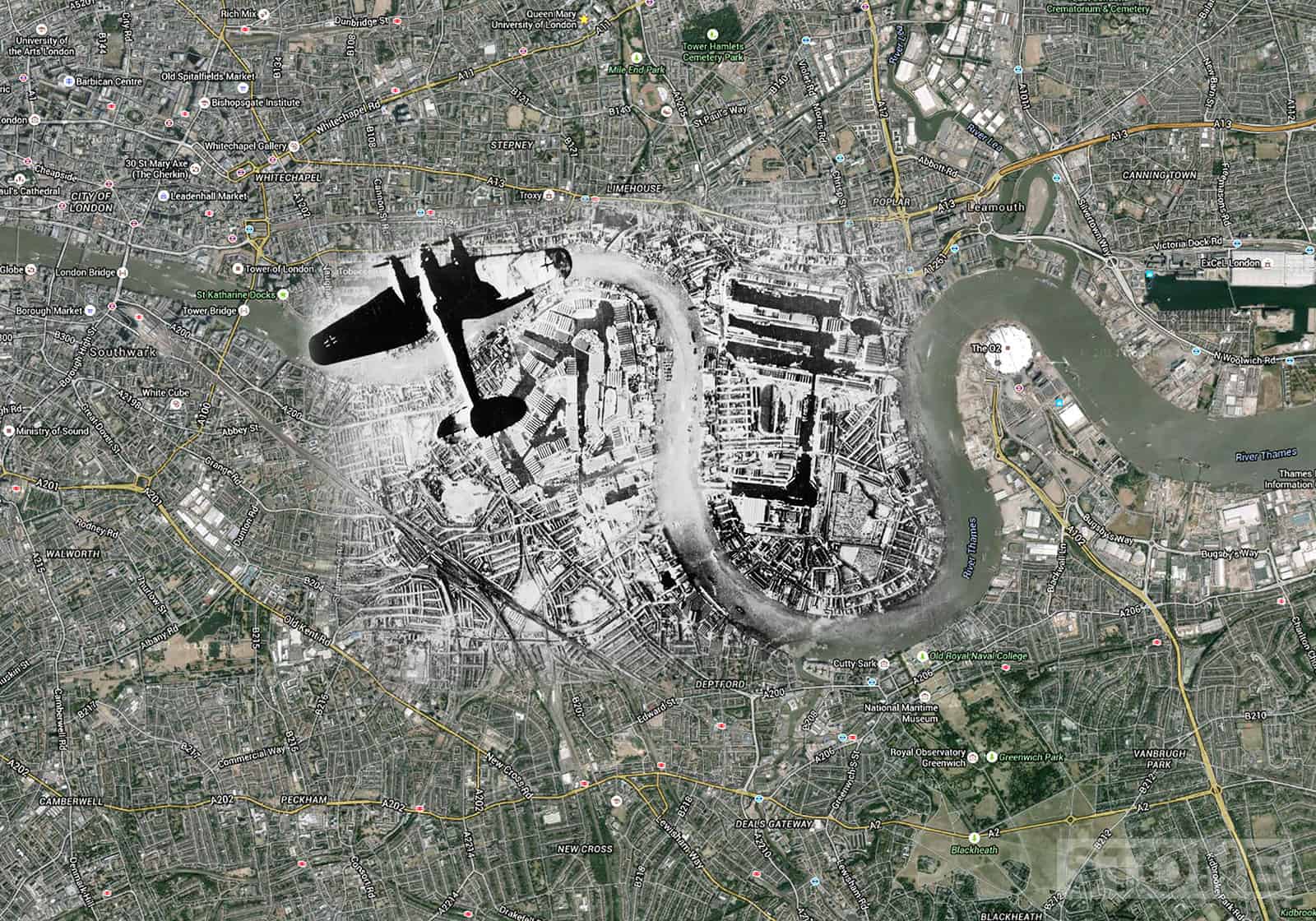 Ghosts: London blitz aerial maps
