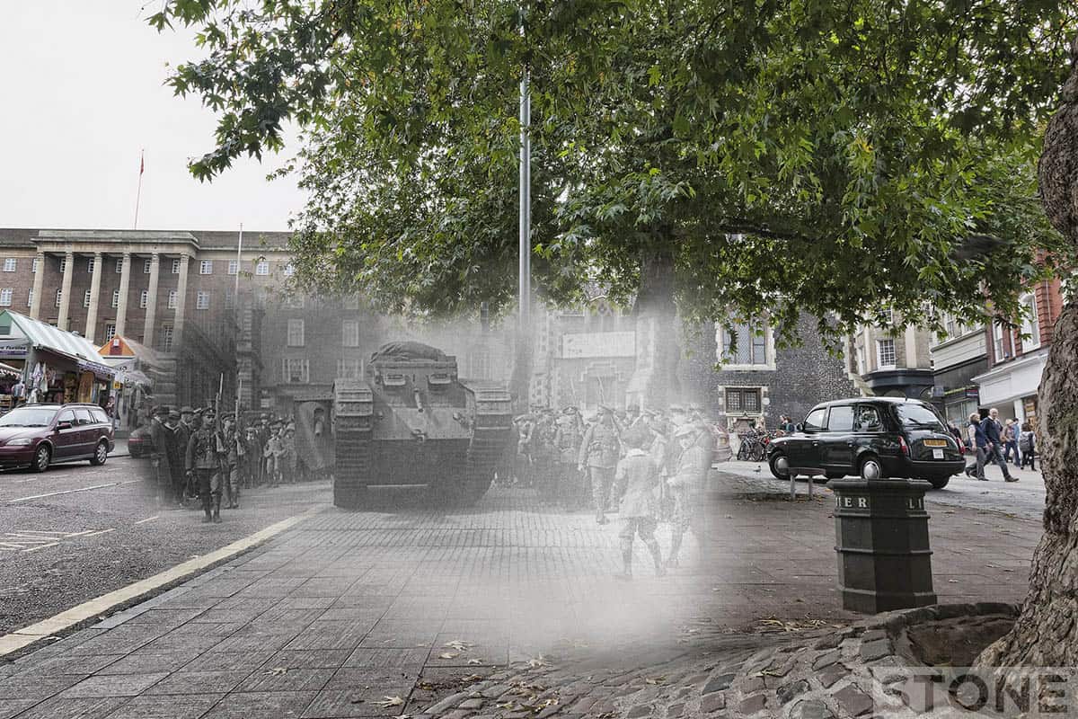 Great War ghost: Norwich tank versus taxi 1918