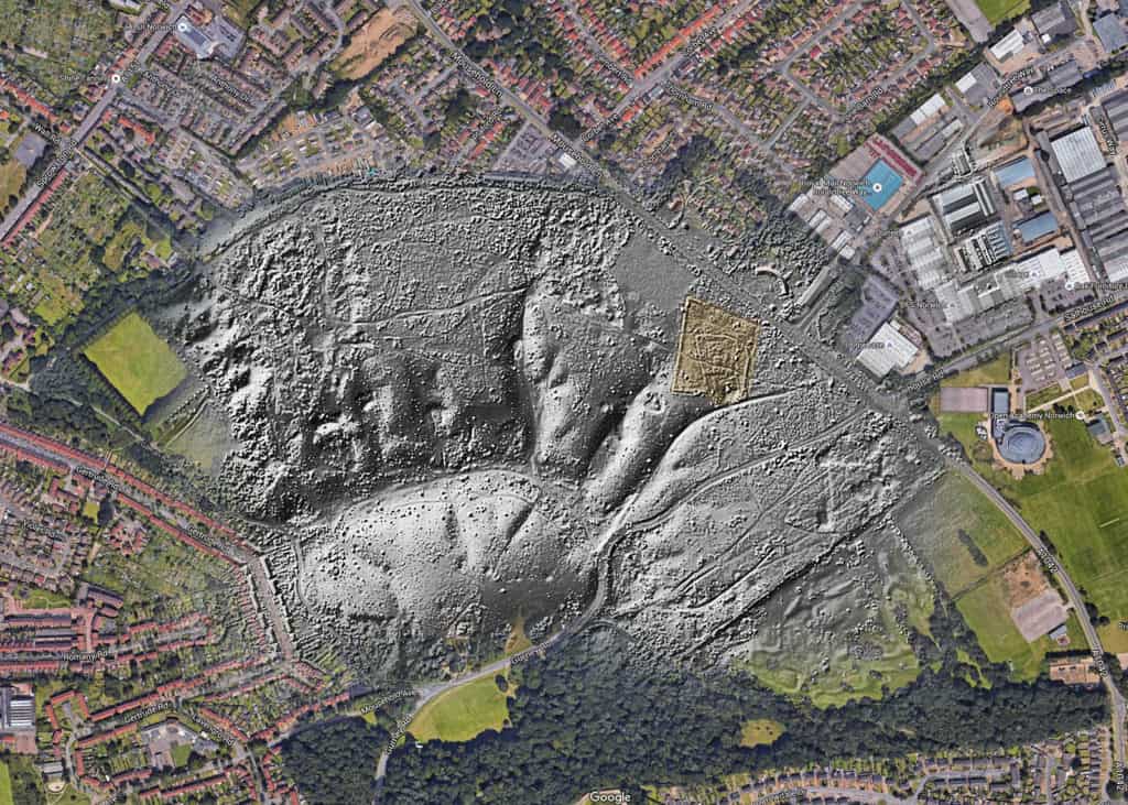 Lidar Mousehold overlay William of Norwich - Chapel